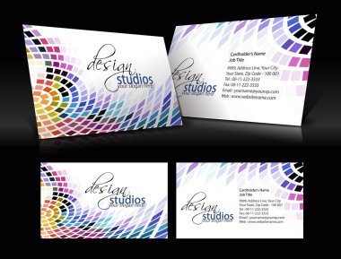 Vector business card set clipart