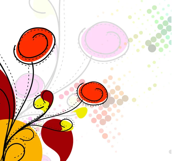 Abstracte kleurrijke voorjaar bloemenpatroon — Stockvector