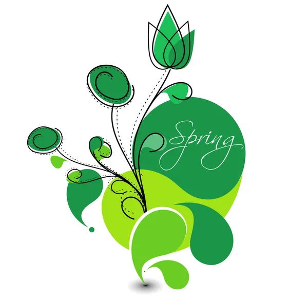 Astratto modello di fiore colorato primavera — Vettoriale Stock