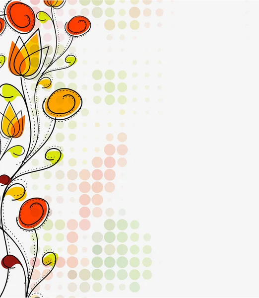 Abstraktní barevné jarní květinový vzor — Stockový vektor