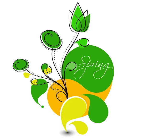 Абстрактний барвистий весняний квітковий візерунок — стоковий вектор