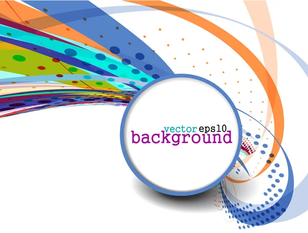 Banner de círculo colorido abstracto — Vector de stock