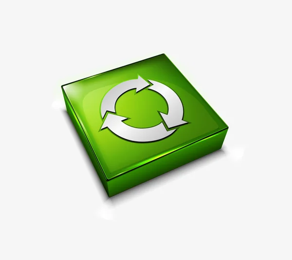Reciclar icono web — Vector de stock