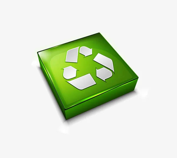 Ikona webové recyklace — Stockový vektor