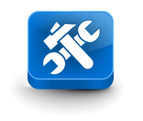 Ícone web configuração 3d — Vetor de Stock