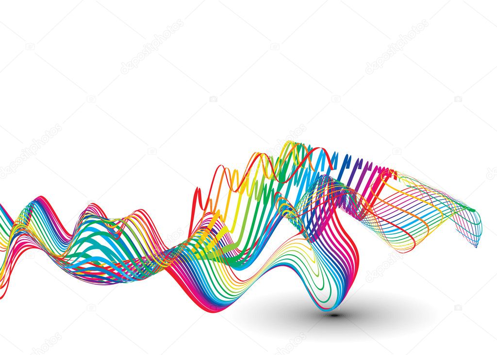 Abstract colorful wave line background