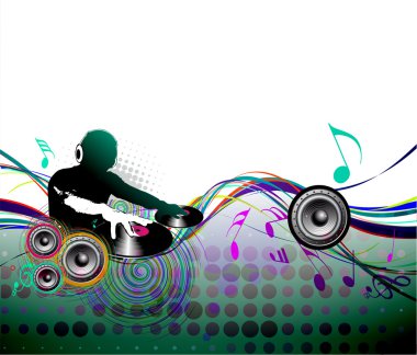 Illustration of music design clipart