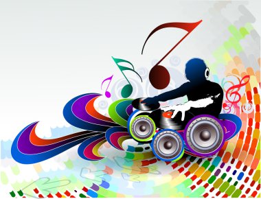 Illustration of an music background clipart