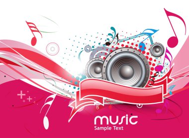 Abstract musical background clipart