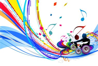 Illustration of an music background clipart