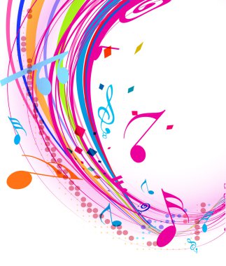 Music note background clipart