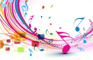 Music note background clipart