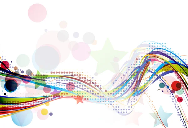 Абстрактний барвистий хвильовий фон лінії — стоковий вектор