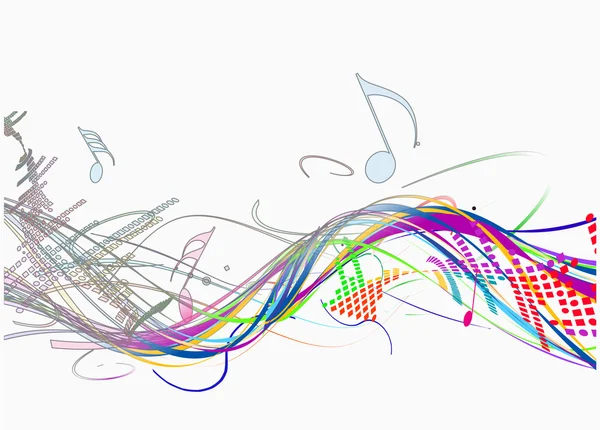 抽象音乐波浪线 — 图库矢量图片
