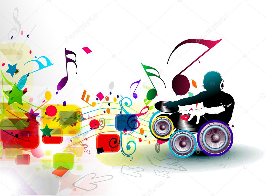 Illustration of an music background