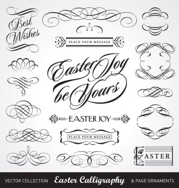 Easter calligraphy set (vector) clipart