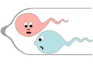 Sperm in a condom clipart