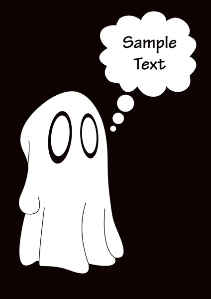 Disfraz fantasma de Halloween — Vector de stock