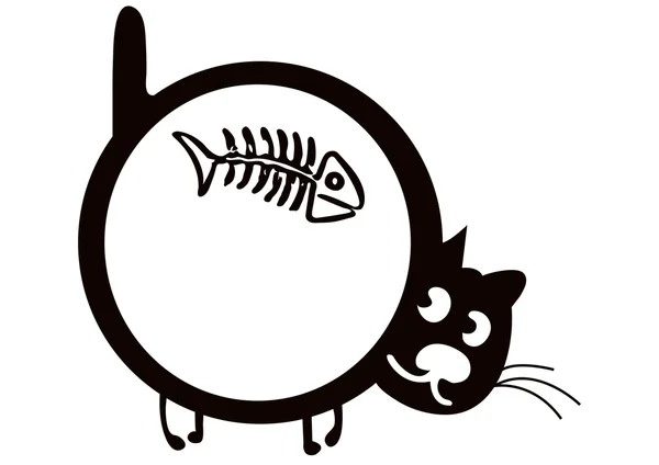 Un gatto completo. Illustrazione vettoriale — Vettoriale Stock