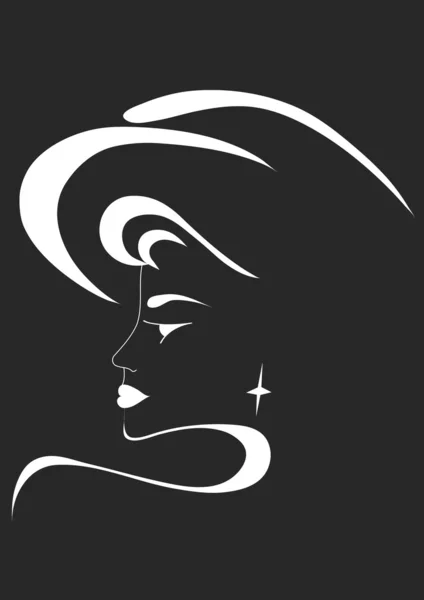 Schöne Frauensilhouette — Stockvektor