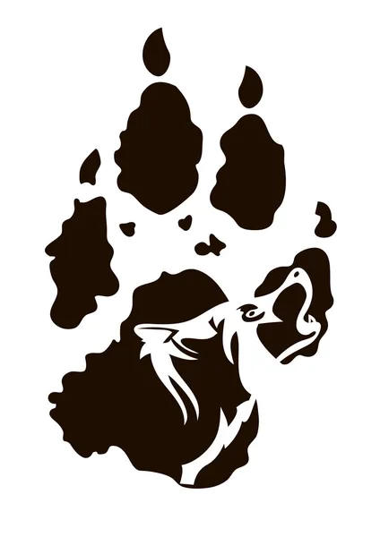 Loup hurleur — Image vectorielle