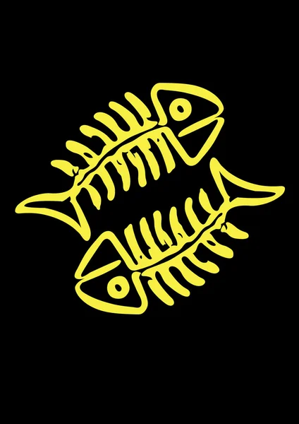 Scheletro di pesce — Vettoriale Stock