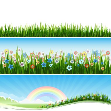 Lawn and grass field clipart