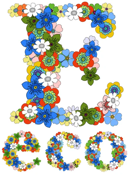 E eco floral — Image vectorielle