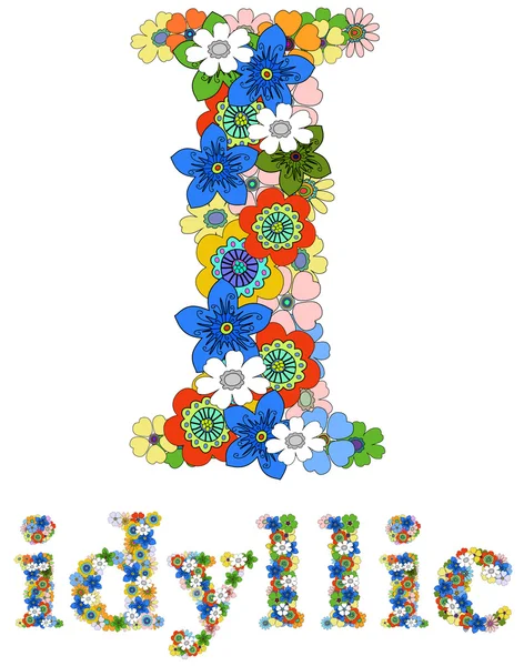 I floral idyllique — Image vectorielle