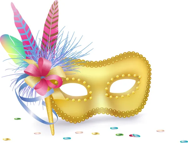 Ενετικό μάσκα Καρναβάλι απομονωθεί — Διανυσματικό Αρχείο