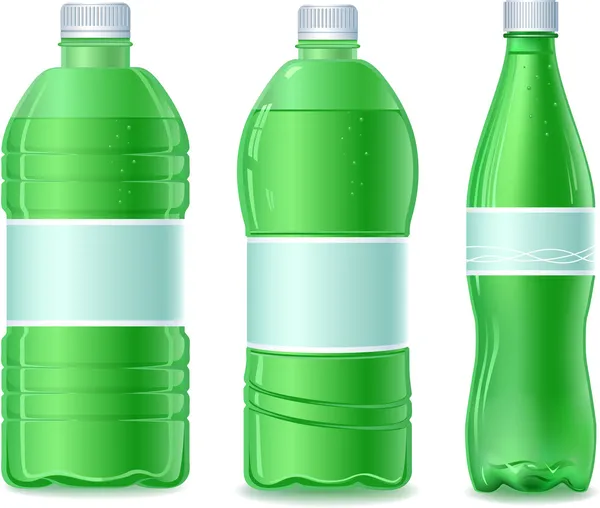 3 つの水のボトル — ストックベクタ