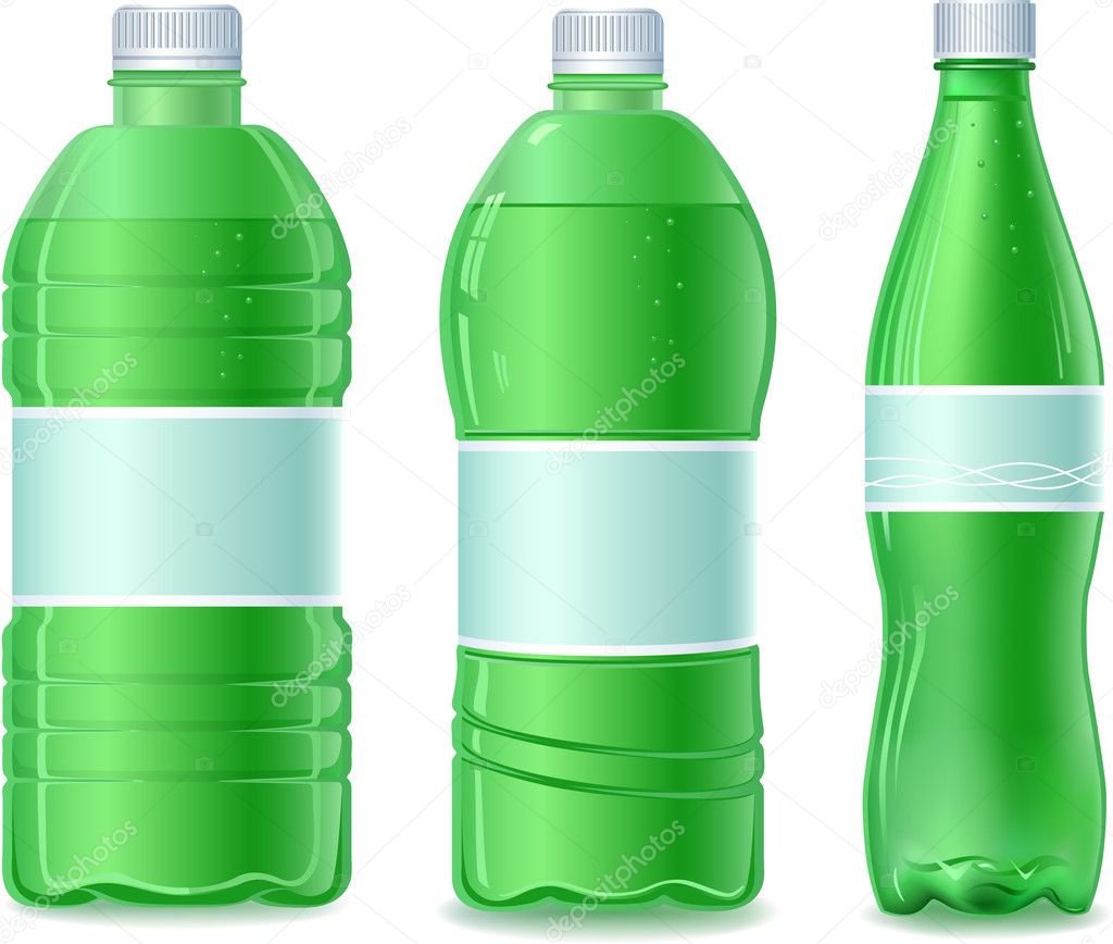 Three water bottle — Stock Vector © yaskii #5616772