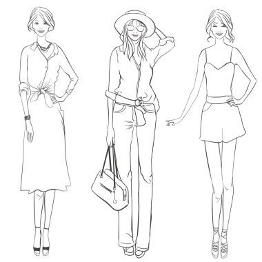 Fashion girl. clipart