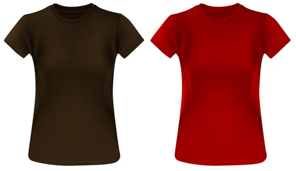 Mulher T-shirt modelo —  Vetores de Stock