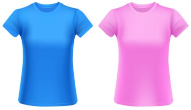 Woman t-shirt template clipart