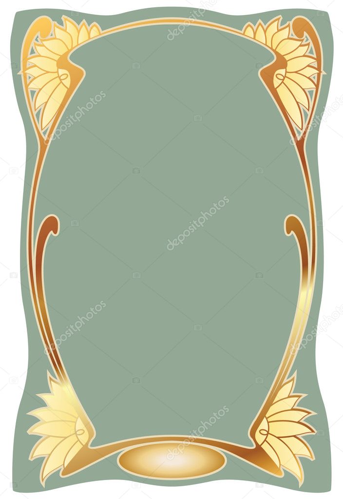 Abstract framework in style art-nouveau