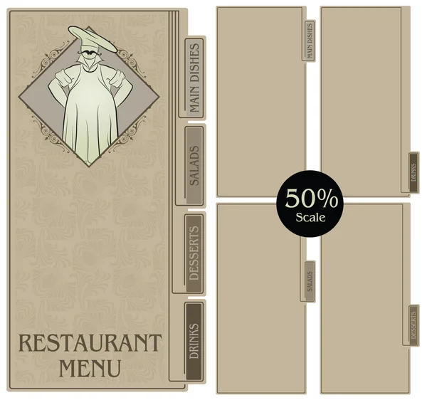Vorlage Restaurantkarte — Stockvektor