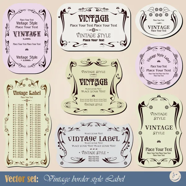 Vintage style labels on different topics — Stock Vector