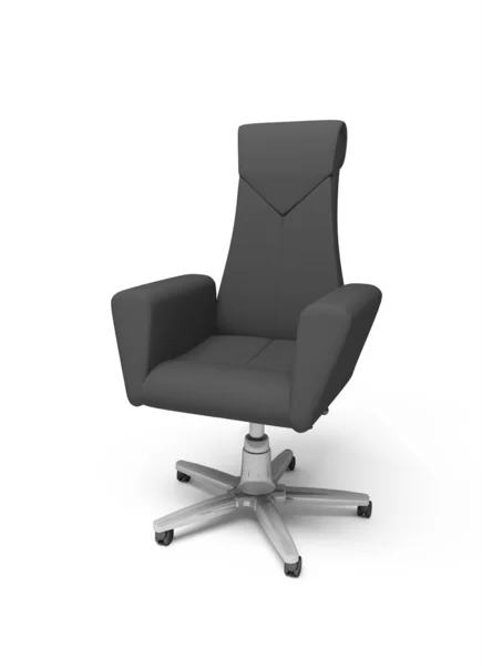 Чёрное офисное кресло — стоковое фото