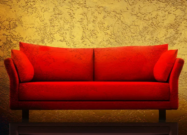 Sofa merah — Stok Foto
