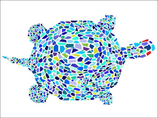 Mosaik sköldpadda — Stock vektor