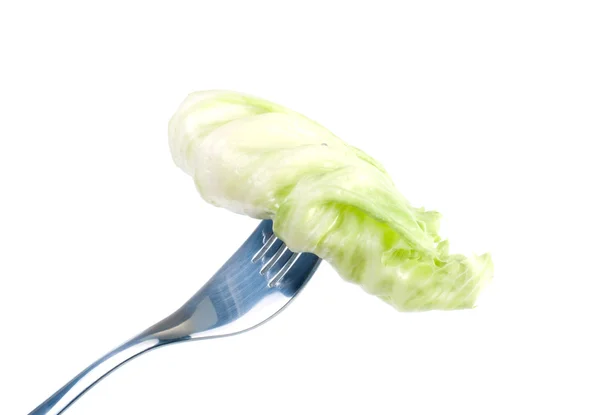 Salada fresca em um garfo — Fotografia de Stock