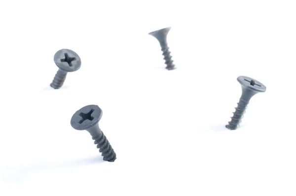 White and black screws — Stock Photo, Image