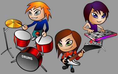 Rock band clipart