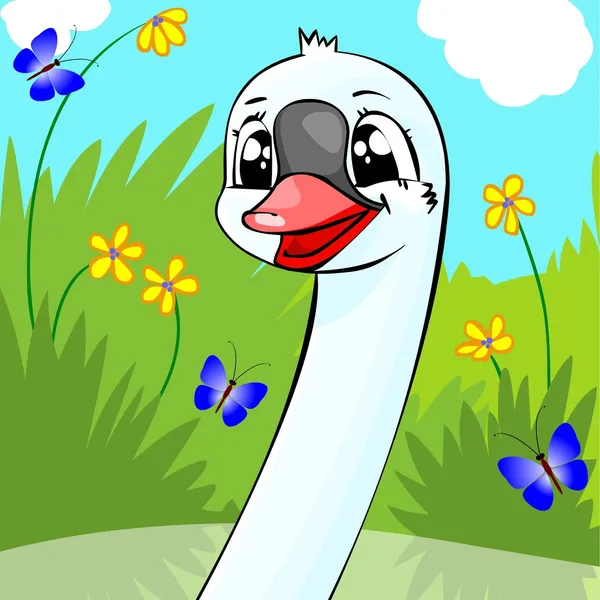 Cheerful swan. — Stock Photo, Image