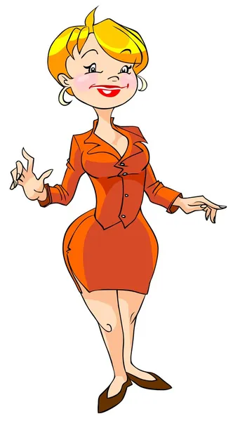 Mulher dos desenhos animados — Fotografia de Stock