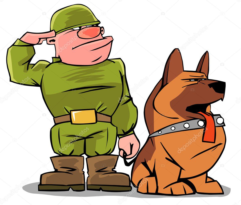 Funny military man with a dog Stock Photo by ©Regisser_com 5724341