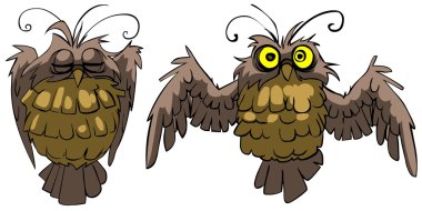 Funny owl clipart