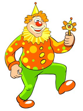 Funny clown clipart