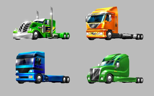 Набор грузовиков — стоковое фото